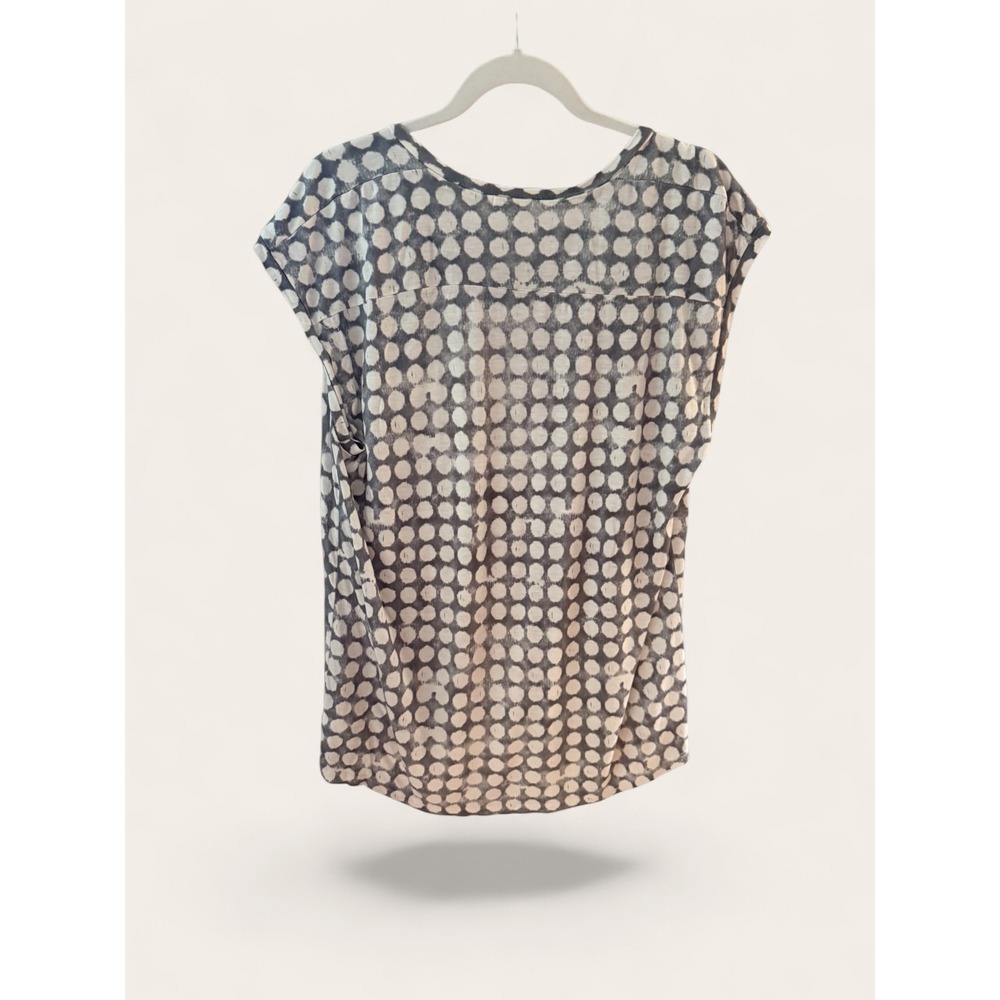 Gap Polka Dot Boho Artsy Scoop Dolman Cap Sleeve Batik Tie‑Dye Knit - Picture 4 of 10